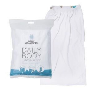 Daily Concepts White Body Towel Wrap, NEW